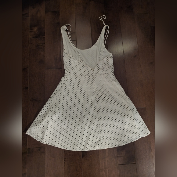 Zara Black and White Print Polka Dot Dress NEW - Picture 2 of 2